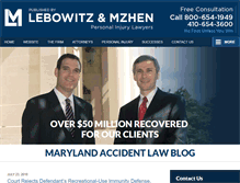 Tablet Screenshot of marylandaccidentlawblog.com